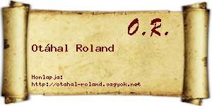 Otáhal Roland névjegykártya